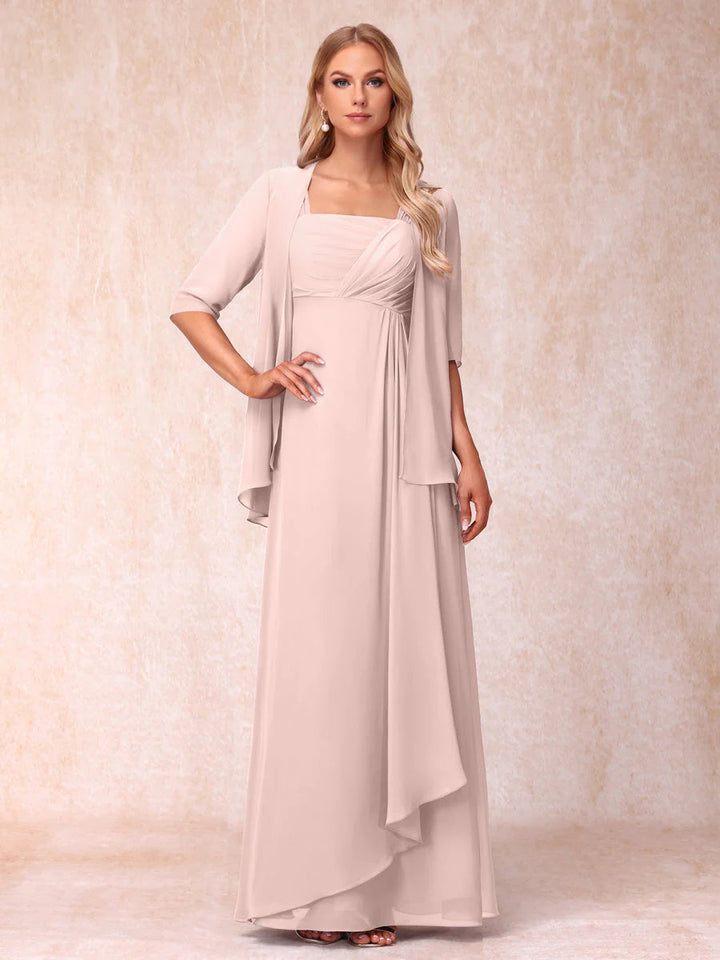 A-Line/Princess Sleeveless Mother of the Bride Dresses With Ruffles &amp; Jacket