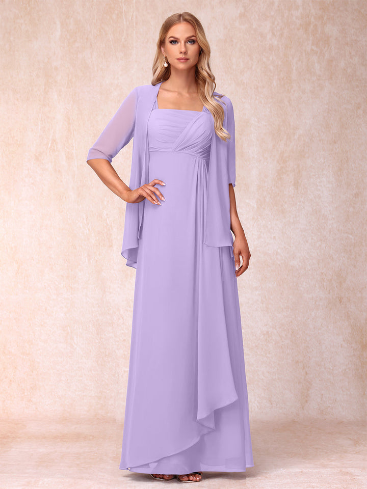 A-Line/Princess Sleeveless Mother of the Bride Dresses With Ruffles &amp; Jacket