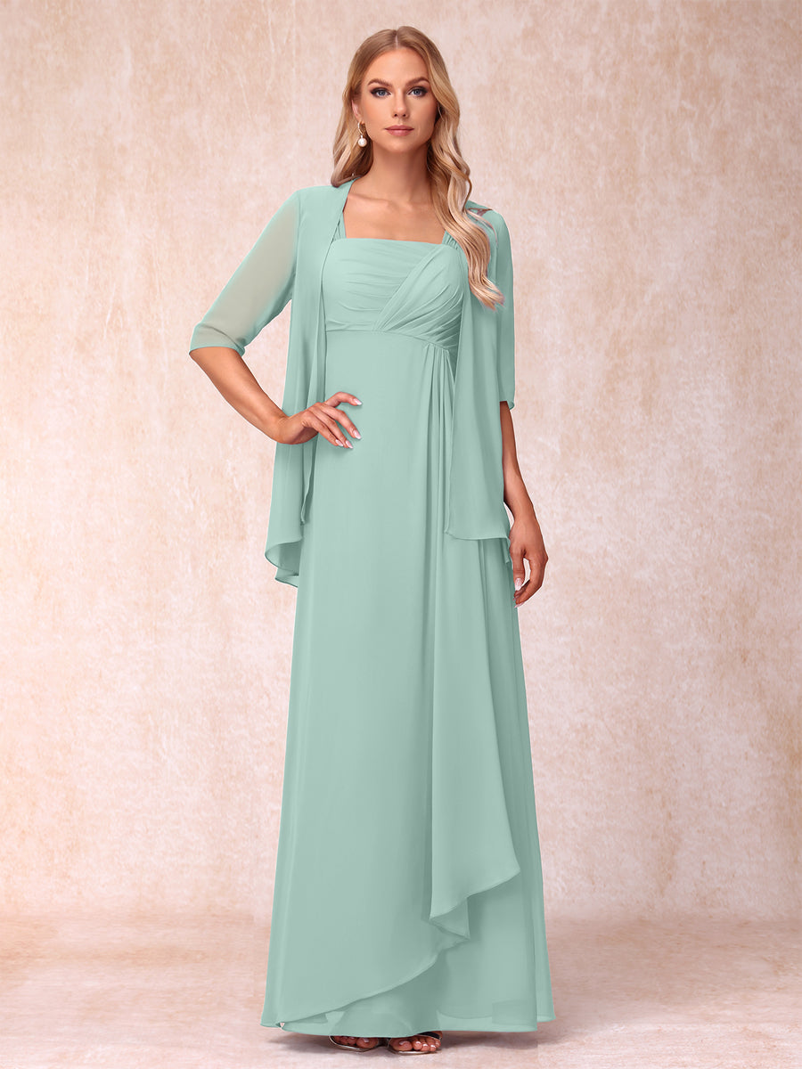 A-Line/Princess Sleeveless Mother of the Bride Dresses With Ruffles &amp; Jacket