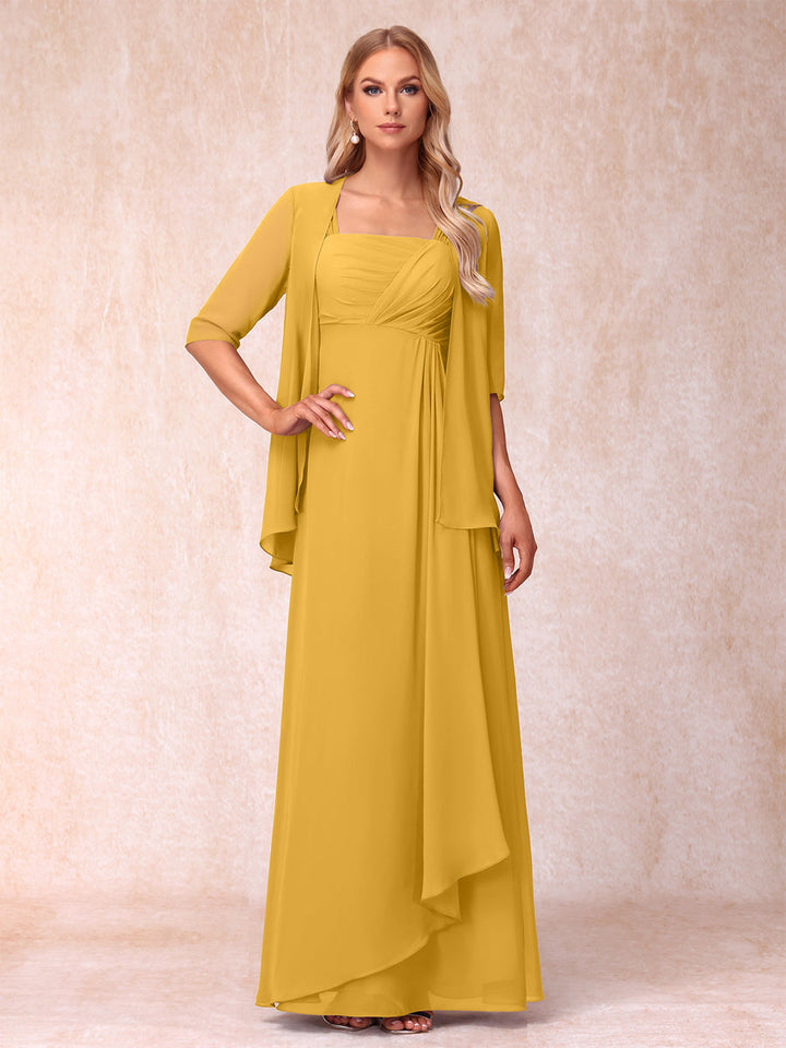 A-Line/Princess Sleeveless Mother of the Bride Dresses With Ruffles &amp; Jacket