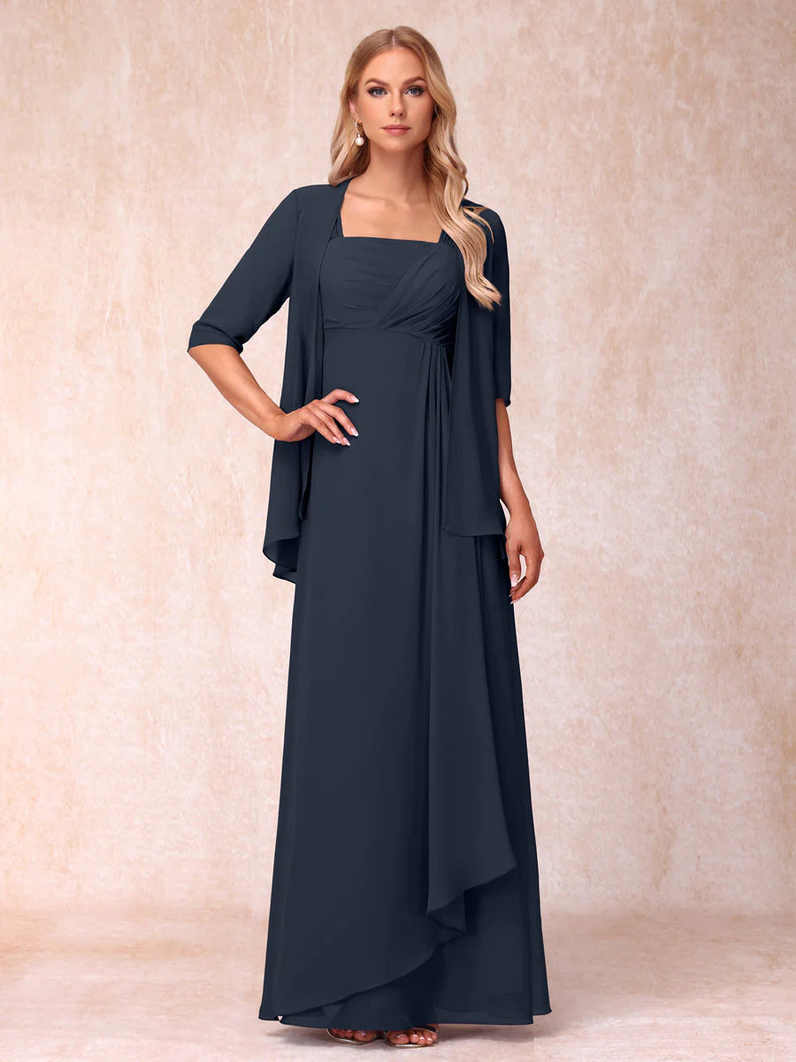 A-Line/Princess Sleeveless Mother of the Bride Dresses With Ruffles &amp; Jacket