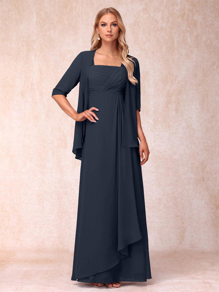 A-Line/Princess Sleeveless Mother of the Bride Dresses With Ruffles &amp; Jacket