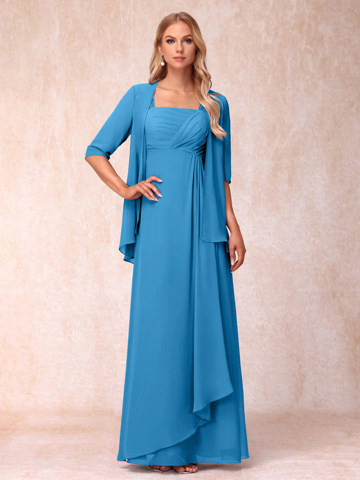 A-Line/Princess Sleeveless Mother of the Bride Dresses With Ruffles &amp; Jacket