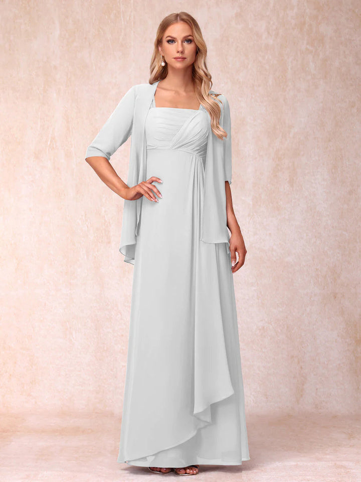 A-Line/Princess Sleeveless Mother of the Bride Dresses With Ruffles &amp; Jacket