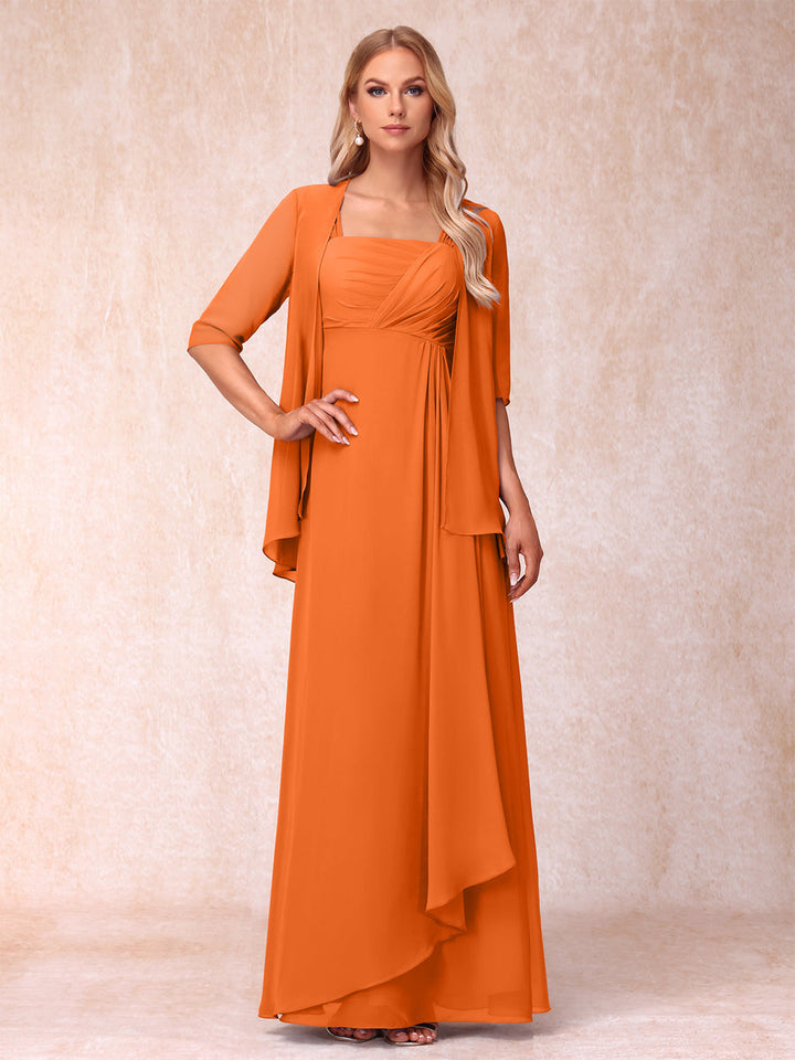 A-Line/Princess Sleeveless Mother of the Bride Dresses With Ruffles &amp; Jacket