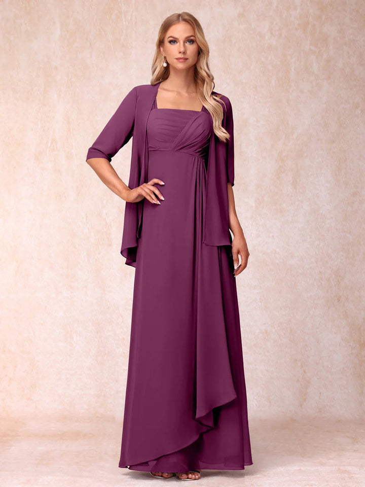 A-Line/Princess Sleeveless Mother of the Bride Dresses With Ruffles &amp; Jacket