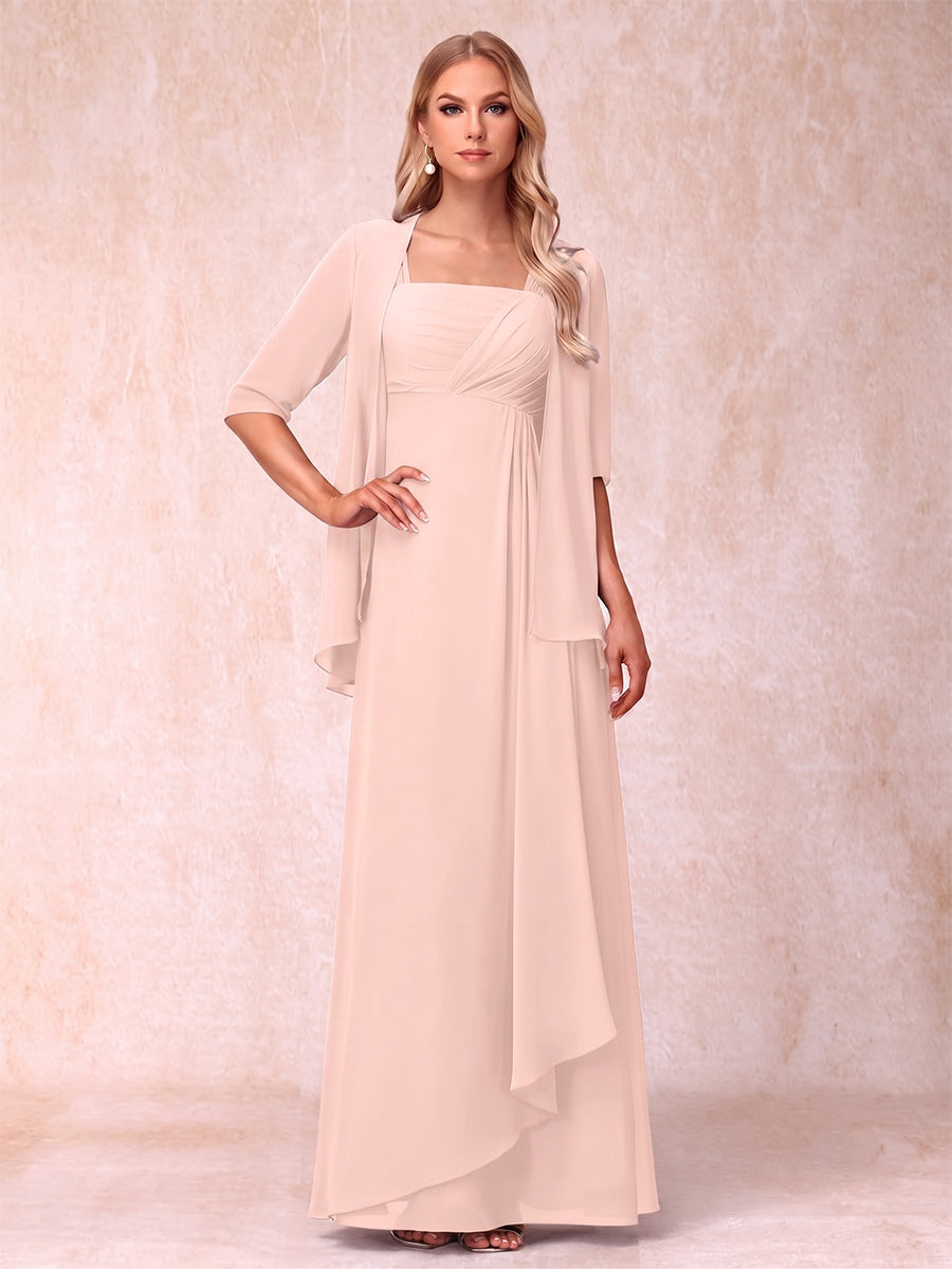 A-Line/Princess Sleeveless Mother of the Bride Dresses With Ruffles &amp; Jacket
