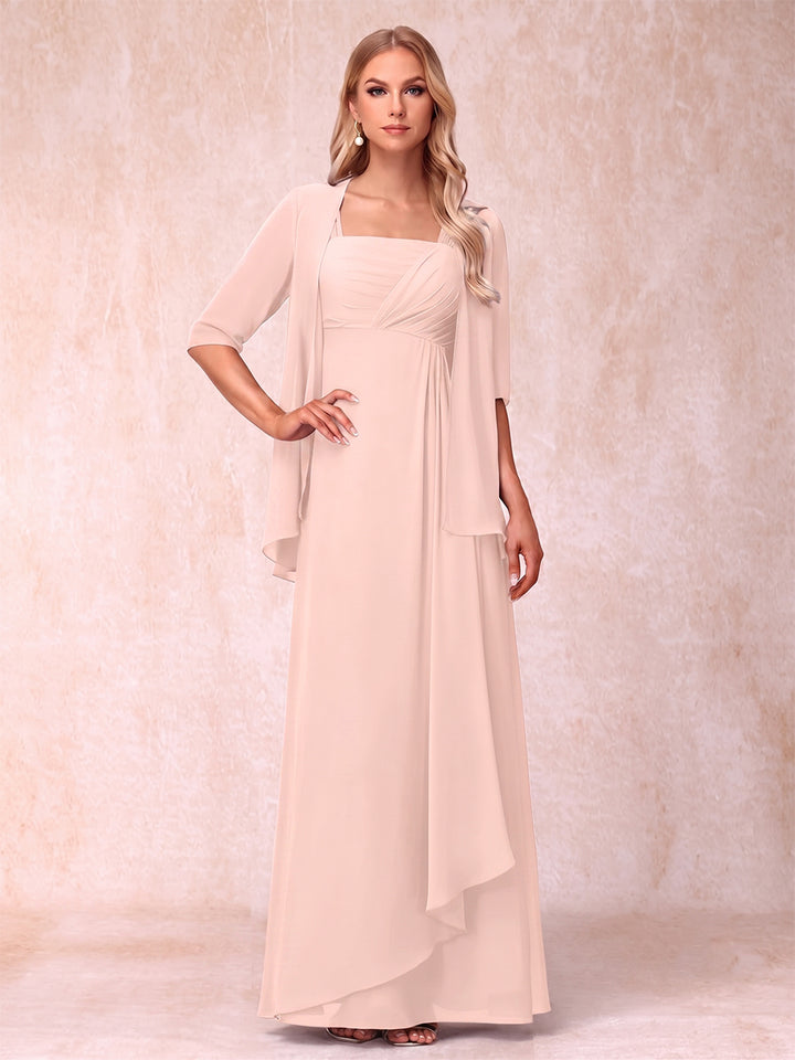 A-Line/Princess Sleeveless Mother of the Bride Dresses With Ruffles &amp; Jacket