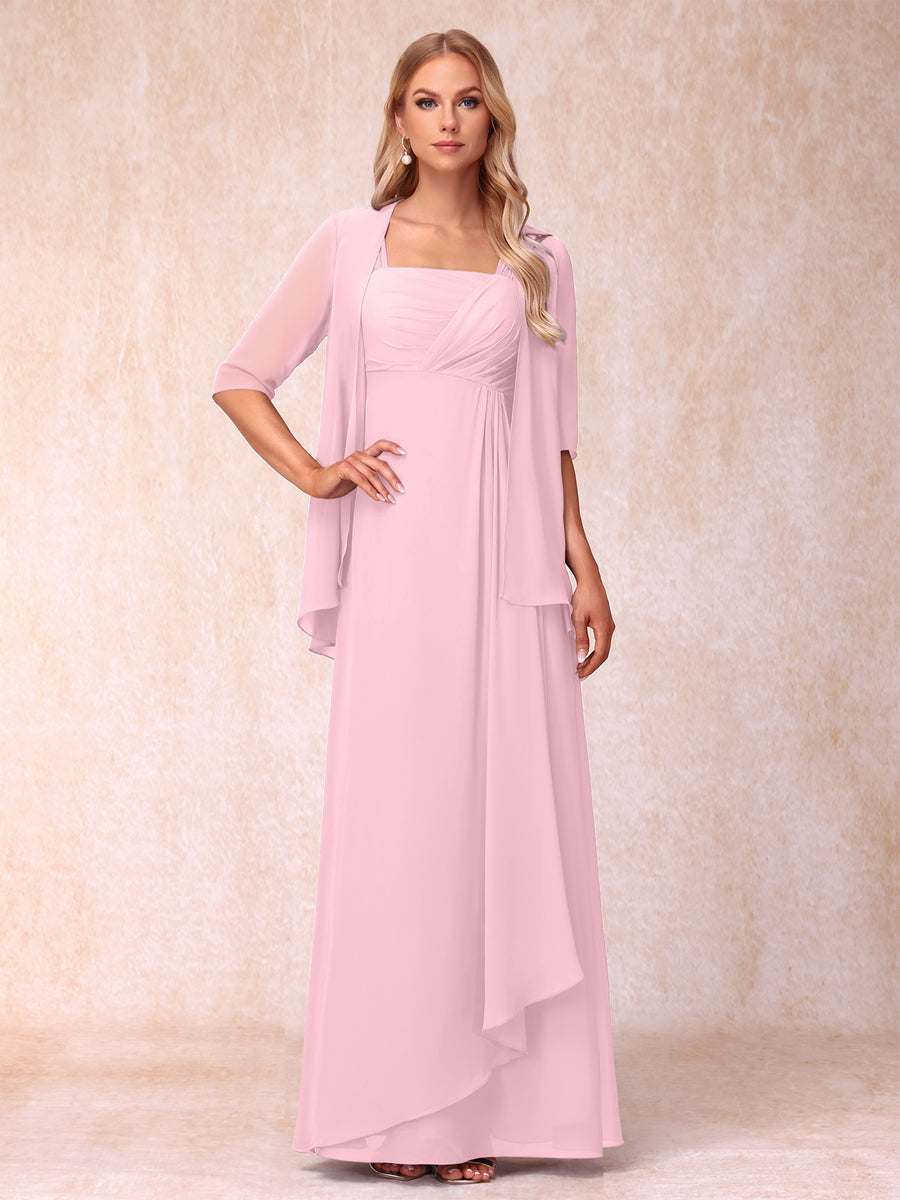 A-Line/Princess Sleeveless Mother of the Bride Dresses With Ruffles &amp; Jacket