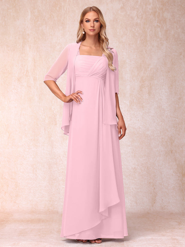 A-Line/Princess Sleeveless Mother of the Bride Dresses With Ruffles &amp; Jacket