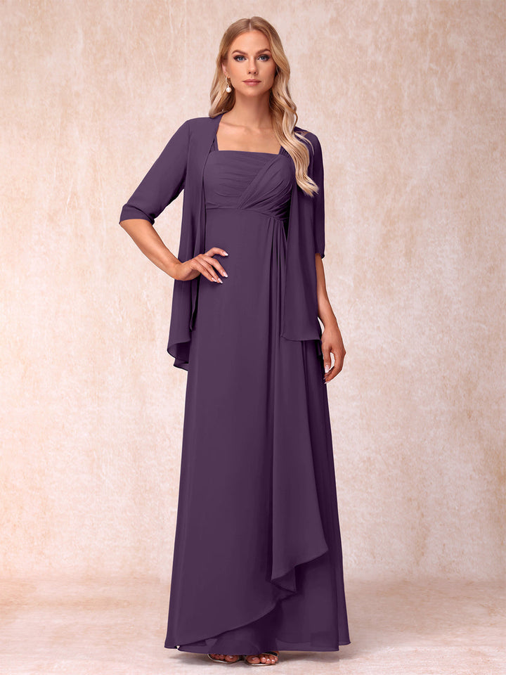 A-Line/Princess Sleeveless Mother of the Bride Dresses With Ruffles &amp; Jacket