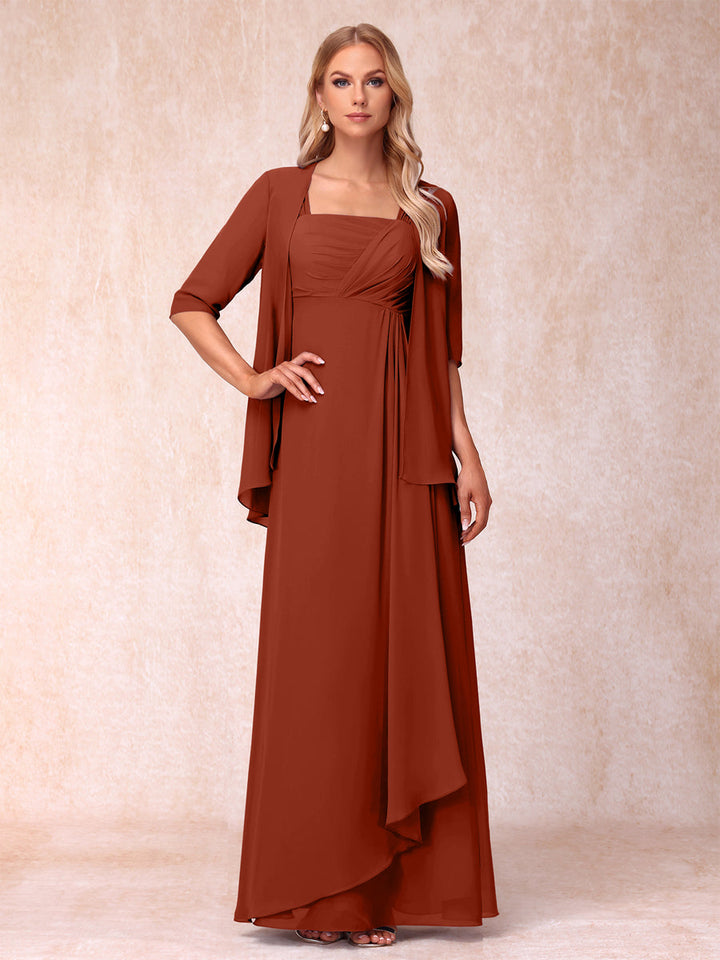 A-Line/Princess Sleeveless Mother of the Bride Dresses With Ruffles &amp; Jacket