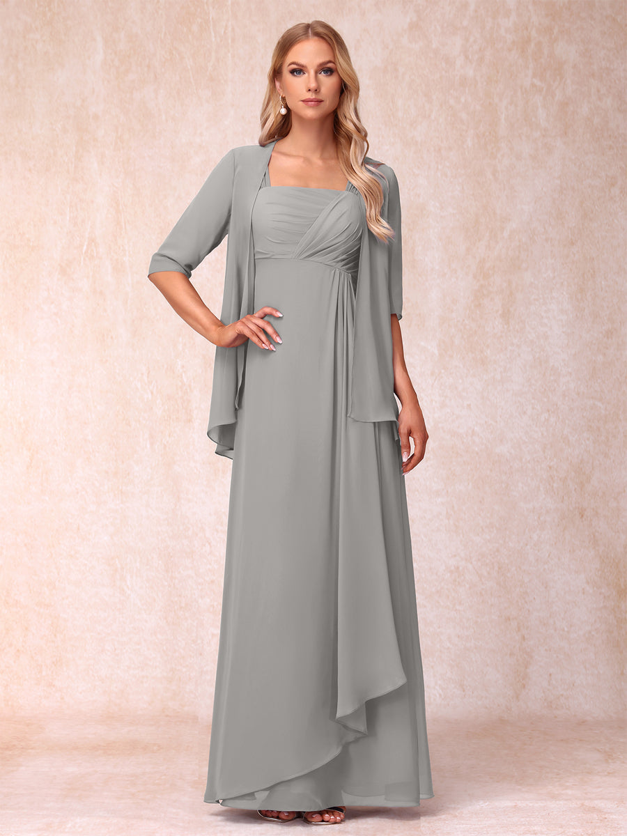 A-Line/Princess Sleeveless Mother of the Bride Dresses With Ruffles &amp; Jacket