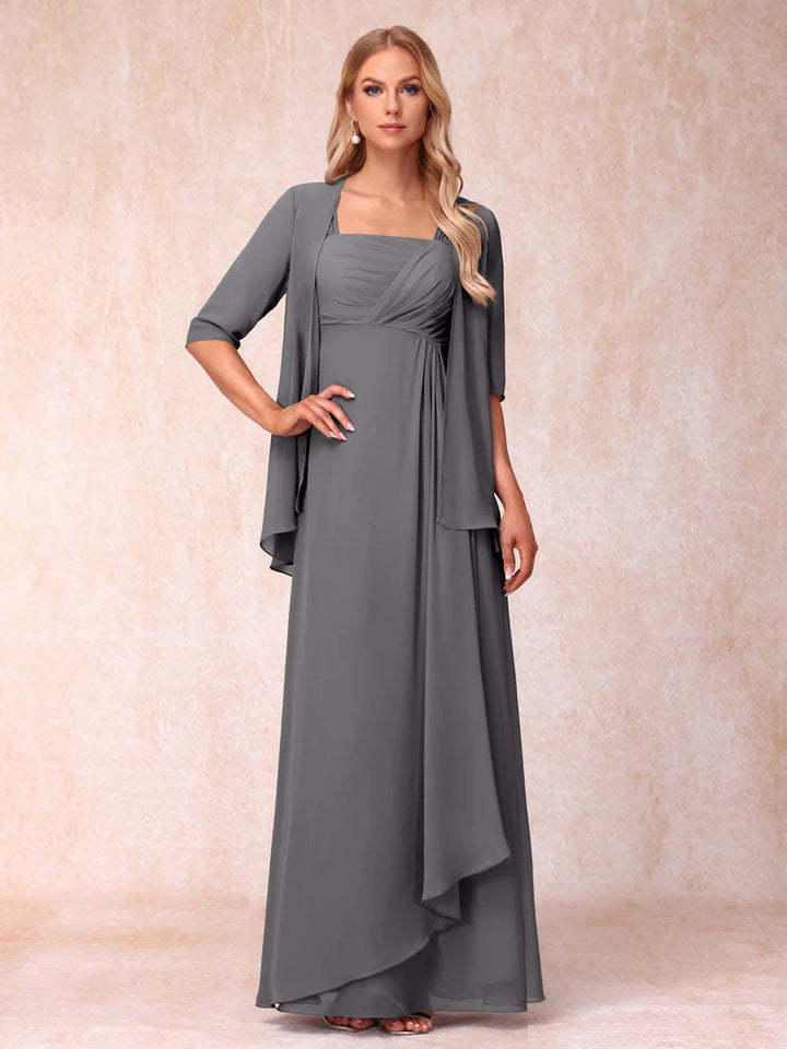 A-Line/Princess Sleeveless Mother of the Bride Dresses With Ruffles &amp; Jacket