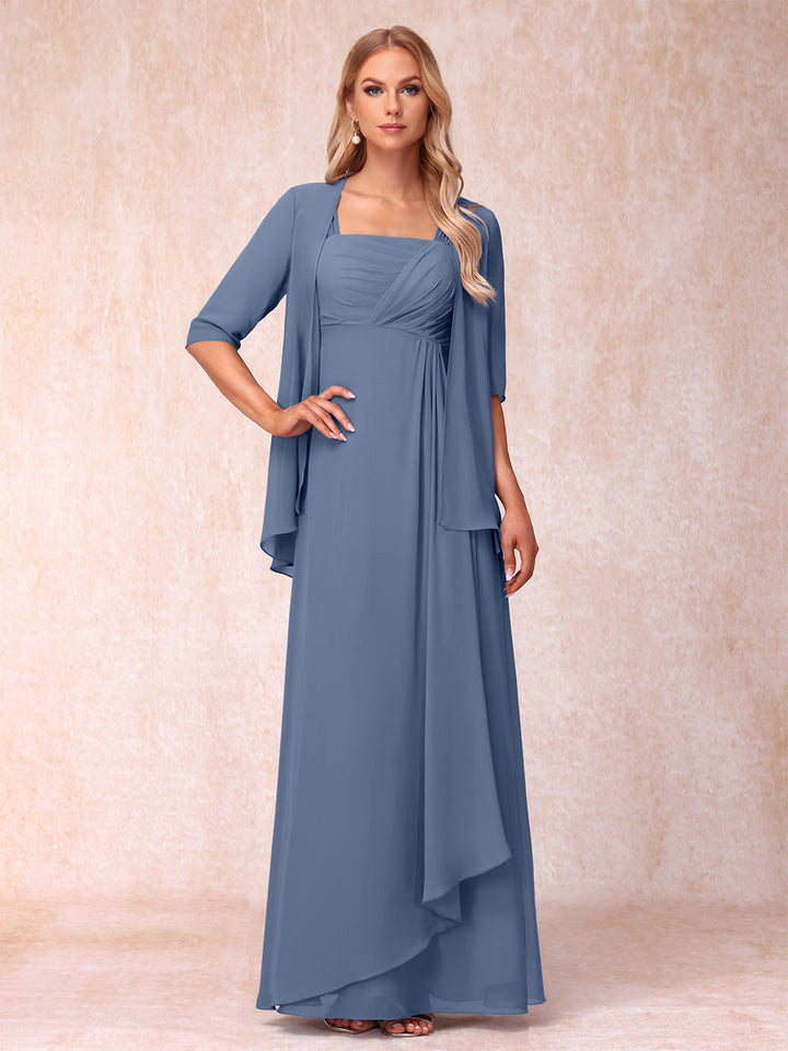 A-Line/Princess Sleeveless Mother of the Bride Dresses With Ruffles &amp; Jacket