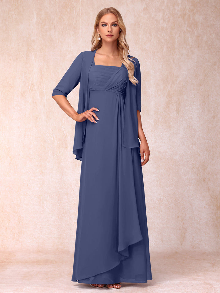A-Line/Princess Sleeveless Mother of the Bride Dresses With Ruffles &amp; Jacket