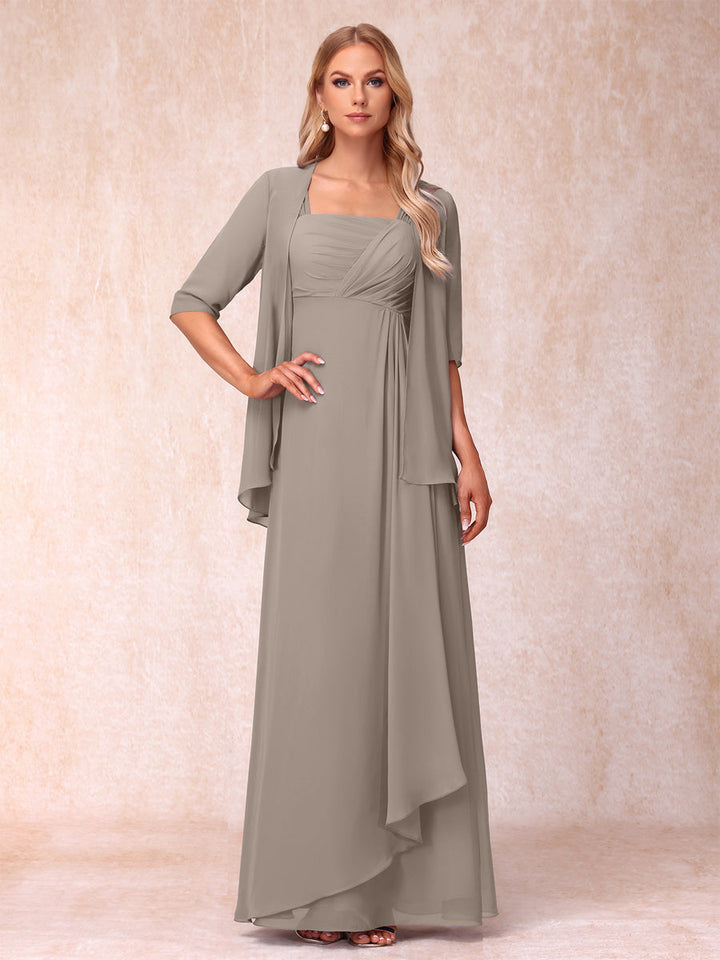 A-Line/Princess Sleeveless Mother of the Bride Dresses With Ruffles &amp; Jacket