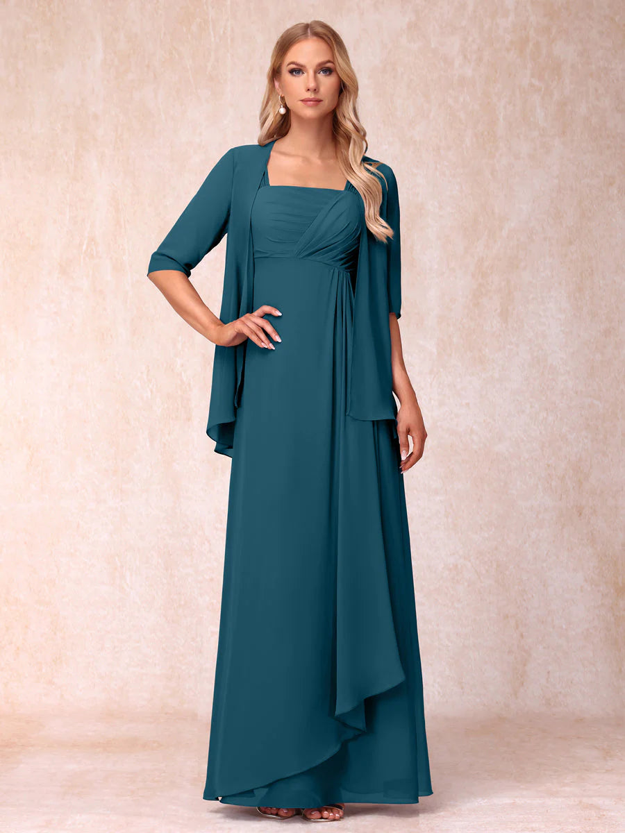 A-Line/Princess Sleeveless Mother of the Bride Dresses With Ruffles &amp; Jacket