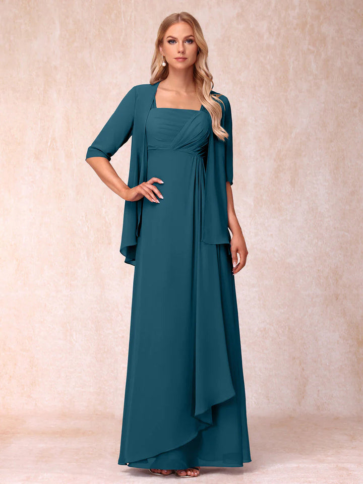 A-Line/Princess Sleeveless Mother of the Bride Dresses With Ruffles &amp; Jacket
