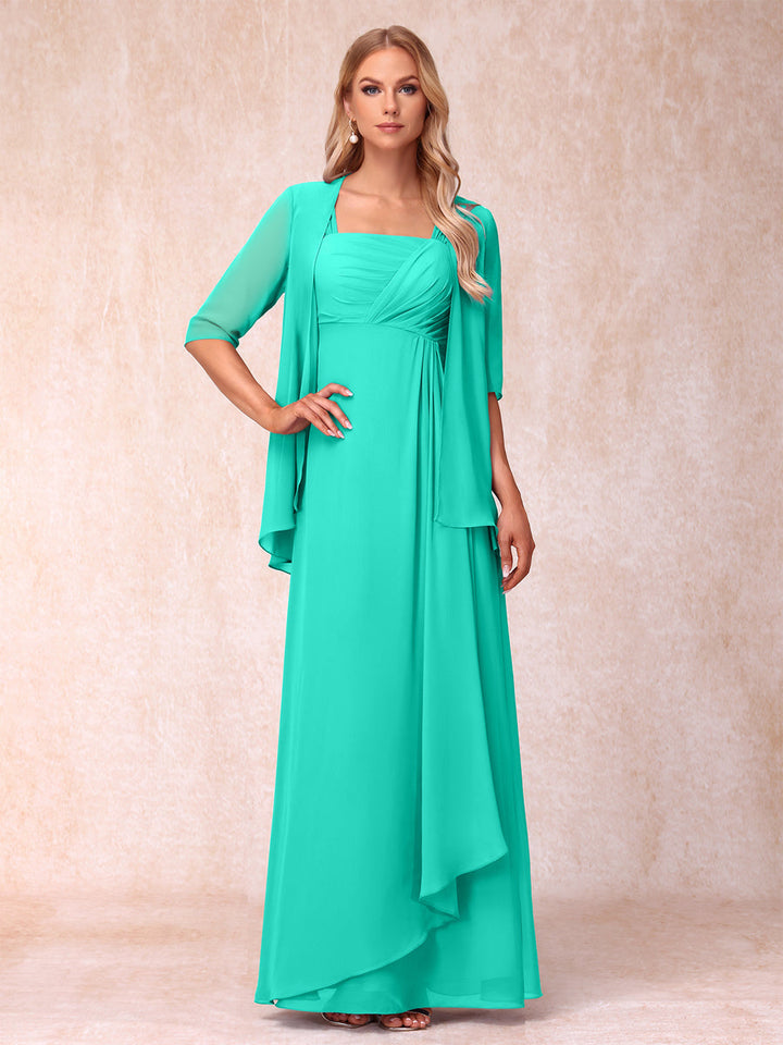 A-Line/Princess Sleeveless Mother of the Bride Dresses With Ruffles &amp; Jacket