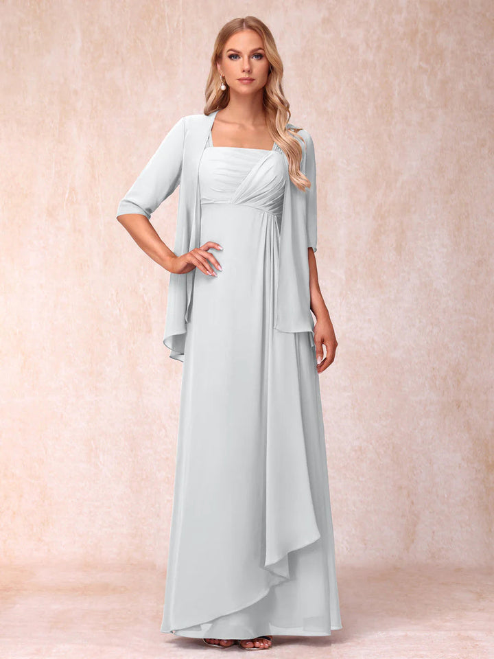 A-Line/Princess Sleeveless Mother of the Bride Dresses With Ruffles &amp; Jacket