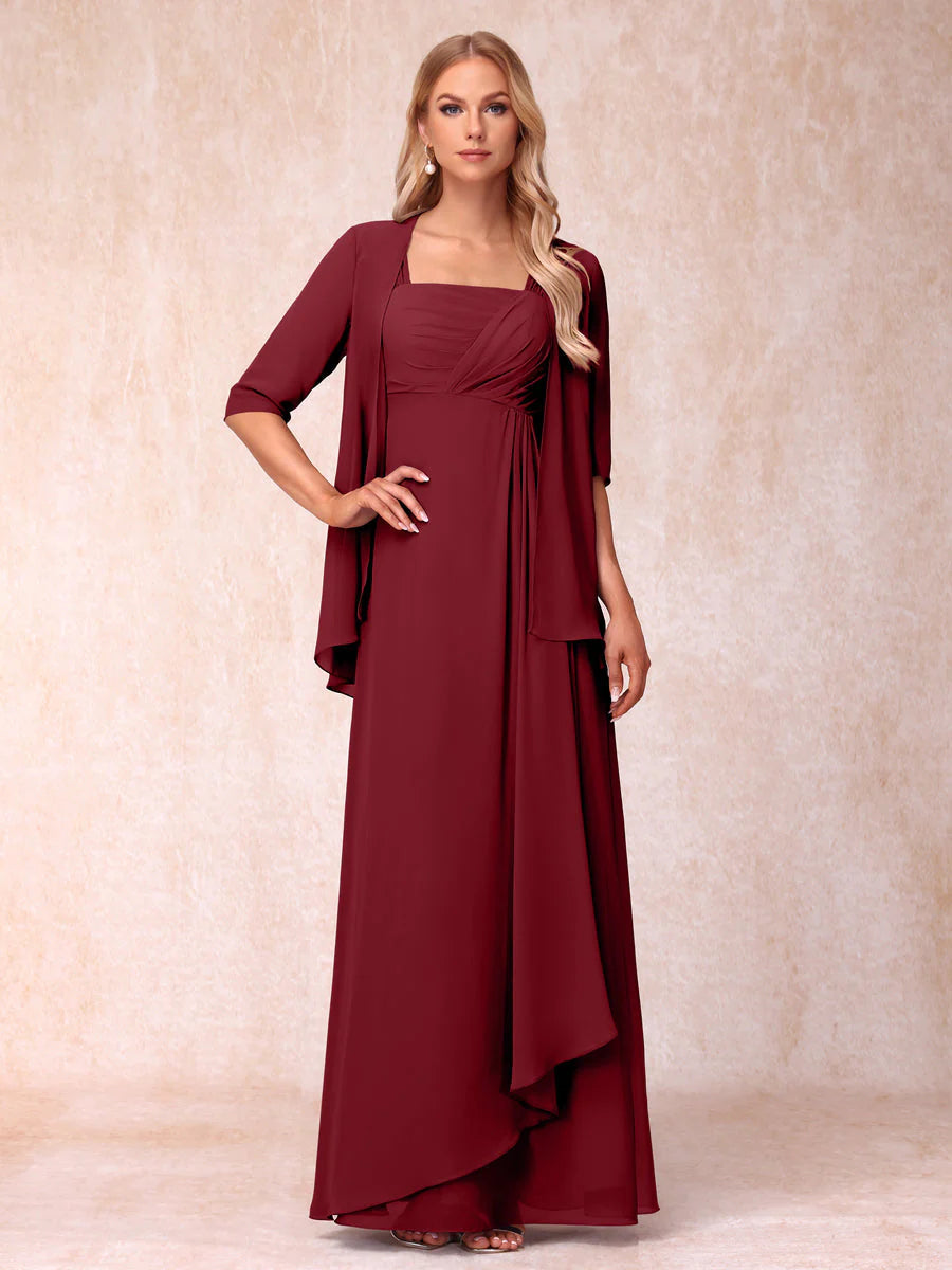A-Line/Princess Sleeveless Mother of the Bride Dresses With Ruffles &amp; Jacket