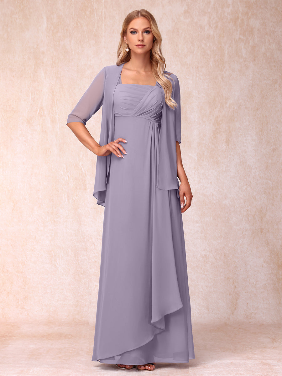 A-Line/Princess Sleeveless Mother of the Bride Dresses With Ruffles &amp; Jacket