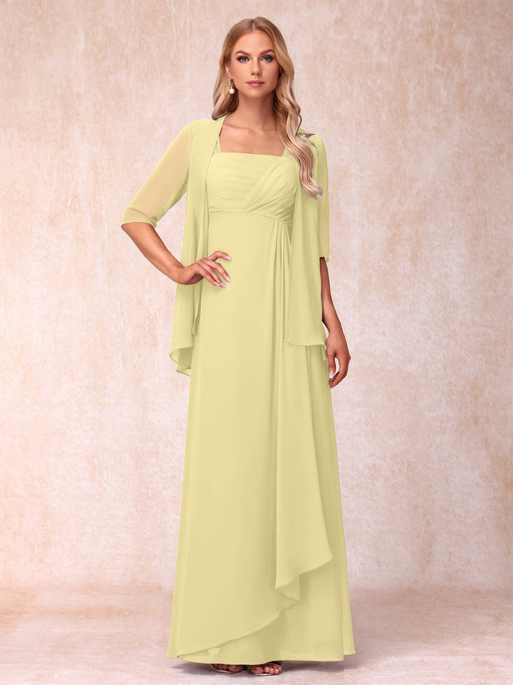 A-Line/Princess Sleeveless Mother of the Bride Dresses With Ruffles &amp; Jacket
