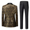 Tailored Fit Single Breasted One-button 3 Pieces Printed Men's Prom Party Suits