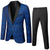 Tailored Fit Single Breasted One-button 2 Pieces Printed Men's Prom Party Suits