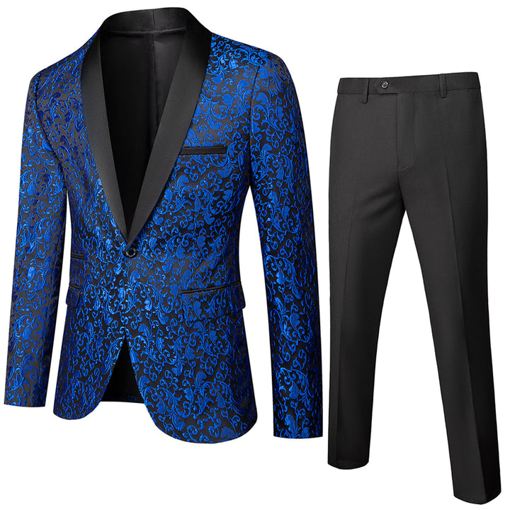 Tailored Fit Single Breasted One-button 2 Pieces Printed Men&