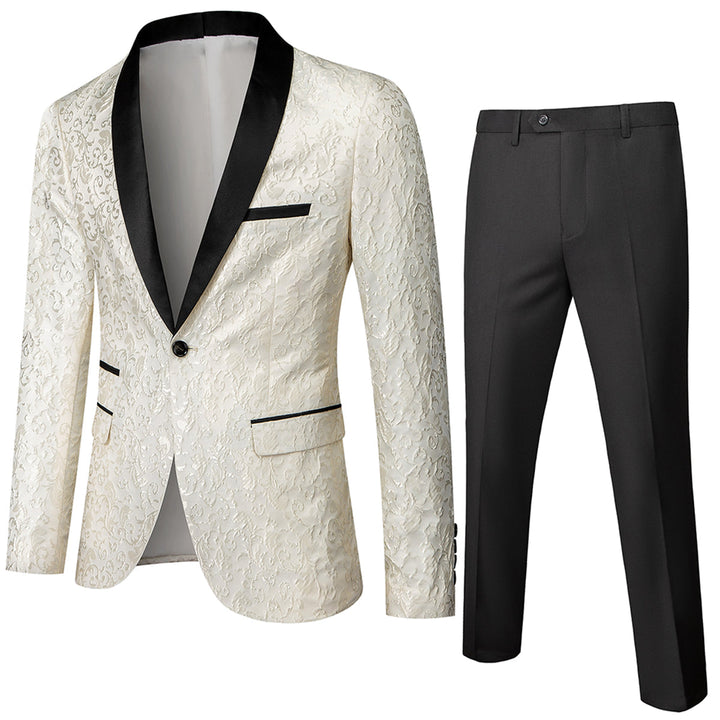 Tailored Fit Single Breasted One-button 2 Pieces Printed Men&