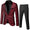 Tailored Fit Single Breasted One-button 2 Pieces Printed Men's Prom Party Suits