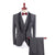 Tailored Fit Single Breasted One-button 3 Pieces Solid Colored Men's Wedding Suits