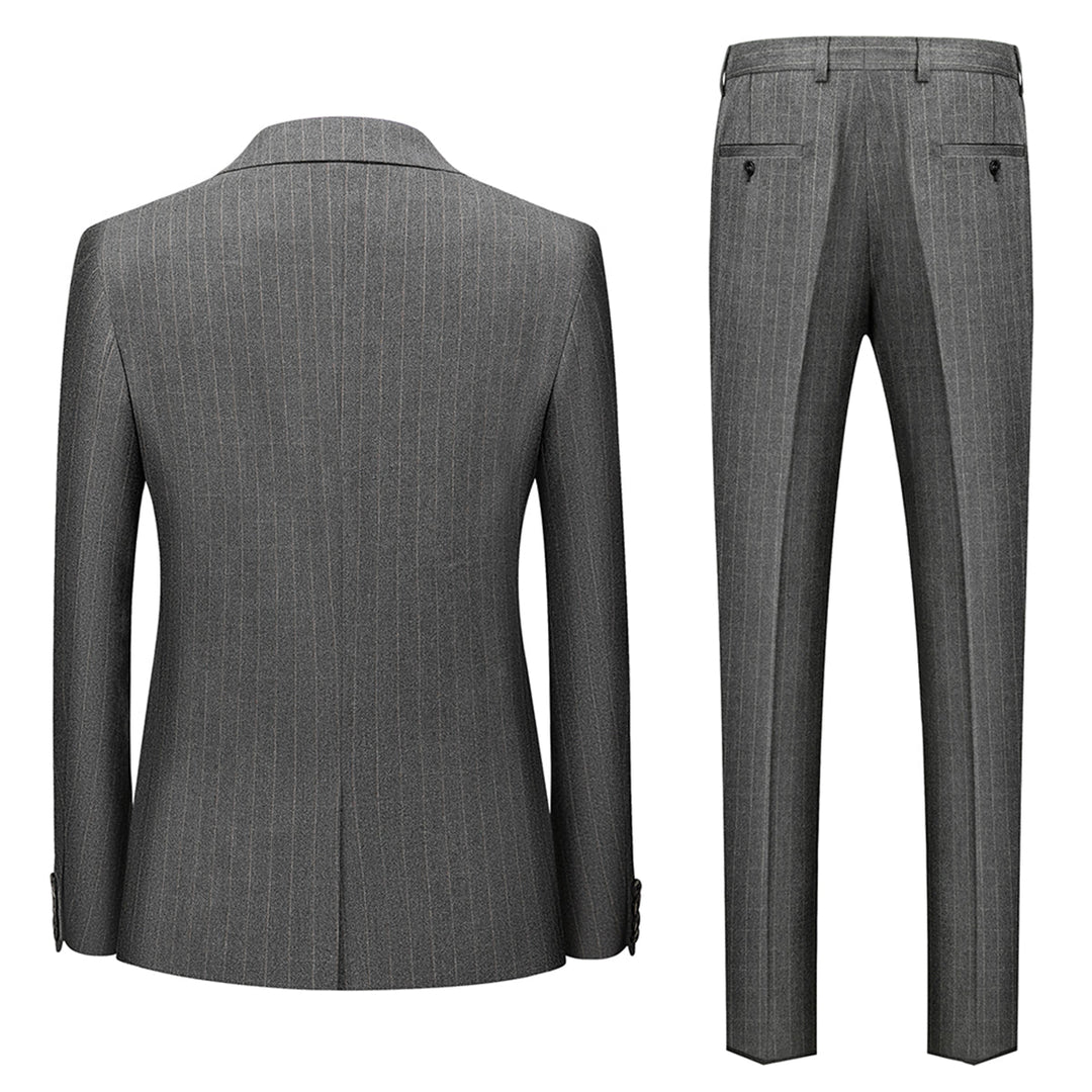 Tailored Fit Single Breasted Two-buttons 2 Pieces Striped Men&