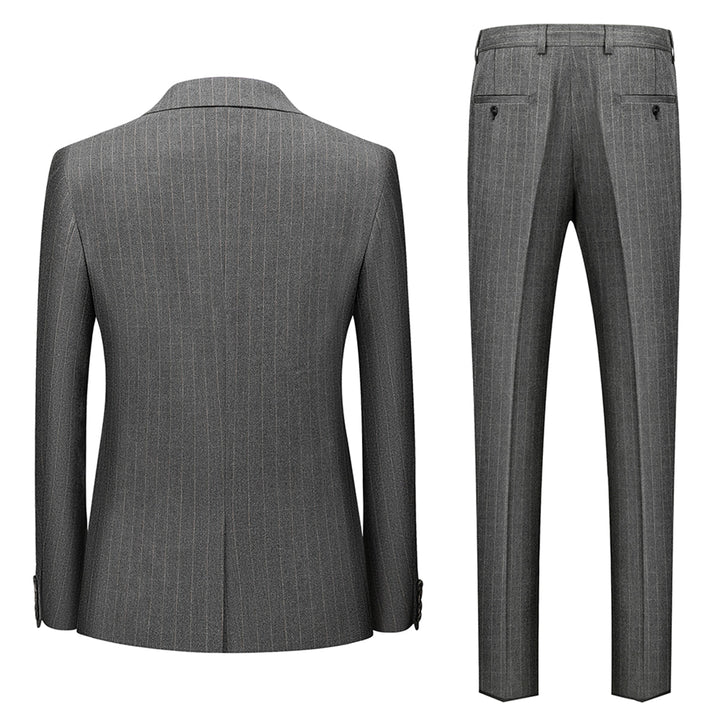 Tailored Fit Single Breasted Two-buttons 2 Pieces Striped Men&