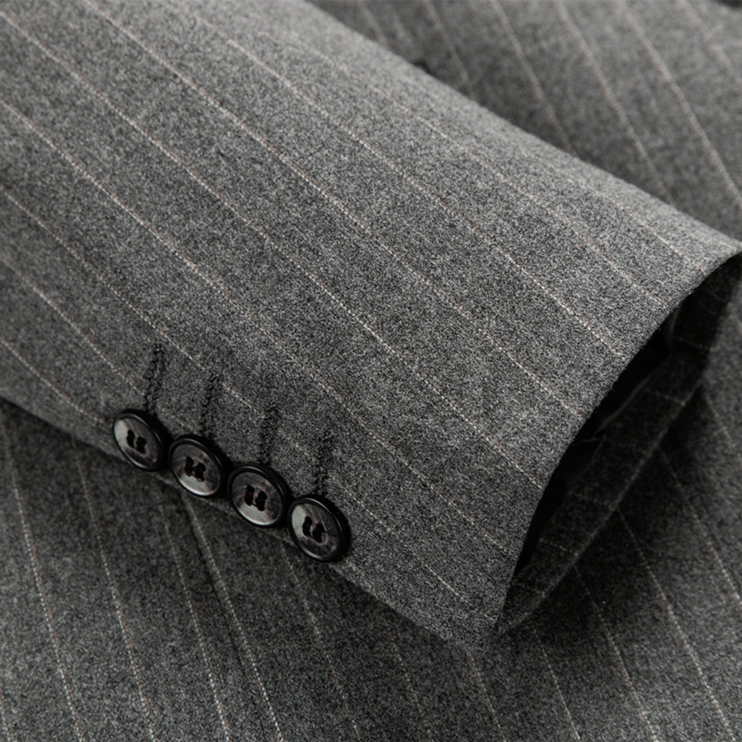 Tailored Fit Single Breasted Two-buttons 2 Pieces Striped Men&
