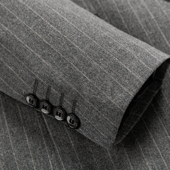 Tailored Fit Single Breasted Two-buttons 2 Pieces Striped Men&