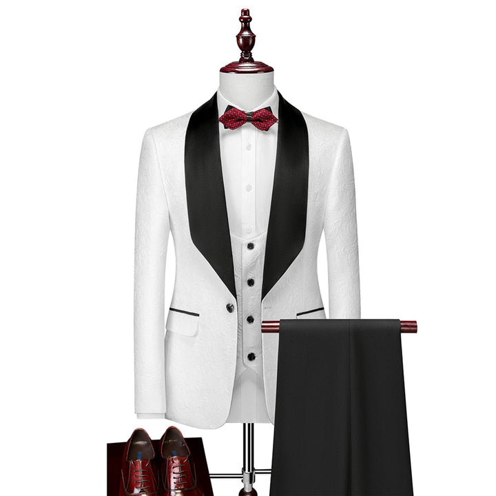 Tailored Fit Single Breasted One-button 3 Pieces Patterned Men&