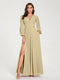 A-Line/Princess V-Neck Long Sleeves Split Side With Pockets Bridesmaid Dresses