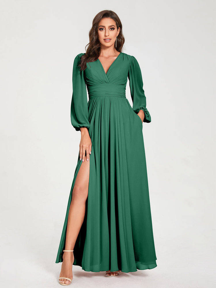 A line on sale princess chiffon dress