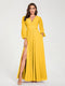A-Line/Princess V-Neck Long Sleeves Split Side With Pockets Bridesmaid Dresses