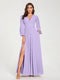 A-Line/Princess V-Neck Long Sleeves Split Side With Pockets Bridesmaid Dresses