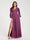 A-Line/Princess V-Neck Long Sleeves Split Side With Pockets Bridesmaid Dresses