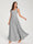 A-Line/Princess Chiffon V-Neck Sleeveless With Pleats Floor-Length Lace Up Bridesmaid Dresses