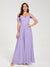 A-Line/Princess Chiffon Spaghetti Straps Off-the-Shoulder Sleeveless Floor-Length Split Side Bridesmaid Dresses