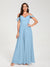 A-Line/Princess Chiffon Spaghetti Straps Off-the-Shoulder Sleeveless Floor-Length Split Side Bridesmaid Dresses