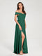 A-Line/Princess Chiffon Off-the-Shoulder Sleeveless Floor-Length Split Side With Belt Bridesmaid Dresses