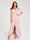 A-Line/Princess Chiffon Spaghetti Straps V-Neck Short Sleeves With Ruffles Asymmetrical Bridesmaid Dresses