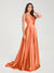 A-Line Spaghetti Straps Sleeveless Long Silk Like Satin Bridesmaid Dresses